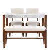 CAVINAS Dining Table Set for 4 Kitchen Table Modern Dining Table Space-Saving Dinette for Kitchen Dining Room, Small Space - 3 of 4