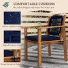 Resenkos Patio Furniture Sets,Outdoor & Patio Furniture Sets,4 Piece Patio Sofa Set, Acacia Wood Outdoor Furniture with Cushions, Slatted Wood Top - 4 of 4