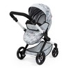 Bayer: Pram Xeo - Grey, Pink, Stars - Includes Shoulder Bag, Fits Dolls Up to 18', Convertible to A Pushchair, Adjustable Handle & Swivel - 2 of 4