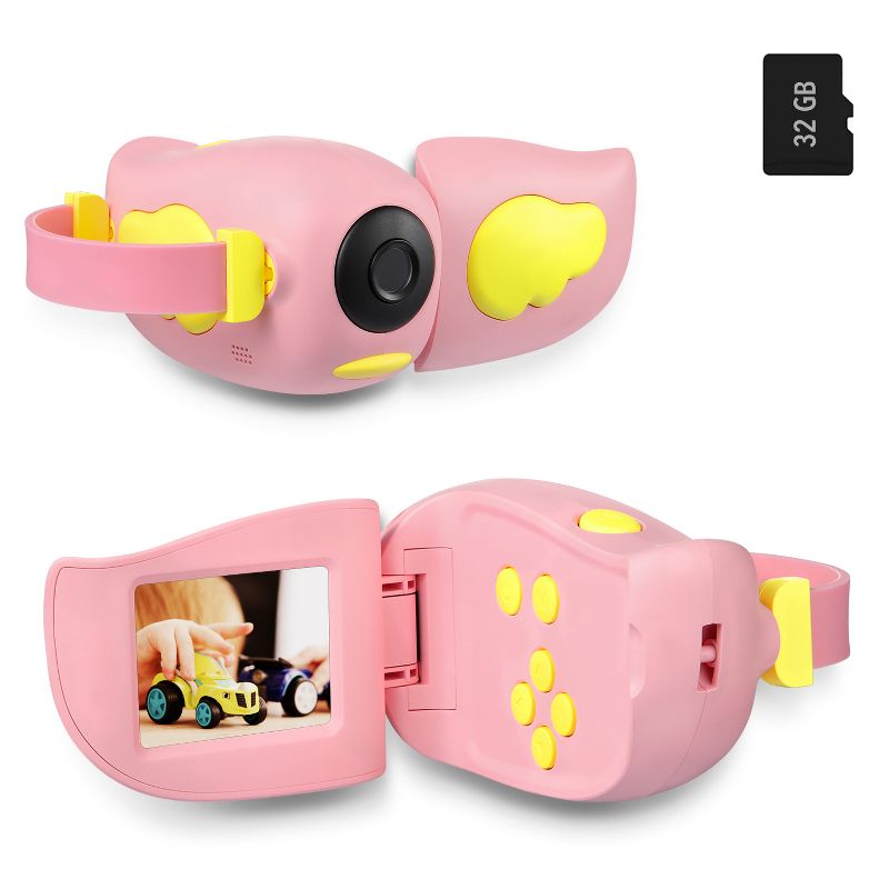 HOM 720P HD Kids Video Camera / Camcorder with 2.0" Color Display Screen - 32GB microSD Card Included (Pink), 2 of 10