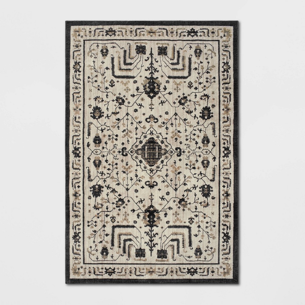 7'X10' Albion Persian Style Rug Cream/Black - Threshold™