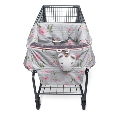 Boppy Preferred Shopping Cart and Restaurant High Chair Cover - Pink Gray Unicorn