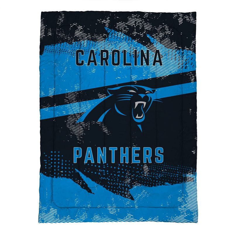 NFL Carolina Panthers Slanted Stripe Twin Bed in a Bag Set - 4pc, 2 of 4
