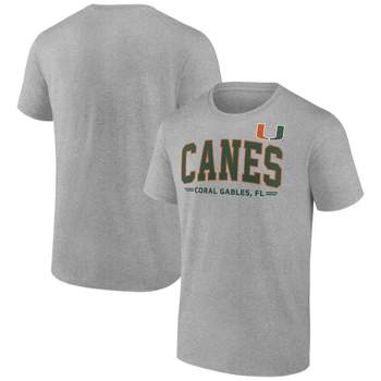 NCAA Miami Hurricanes Men's Gray Bi-Blend T-Shirt