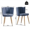XINGHANZHENXUAN Set of 2 Modern Dining Chairs with Wood-Grain Metal Legs for Dining Room, Living Room, Cafe - 4 of 4