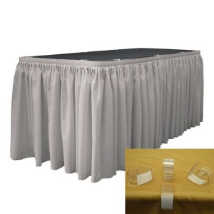 Slickblue Polyester Poplin Table Skirt with L-Clips - 1 of 1