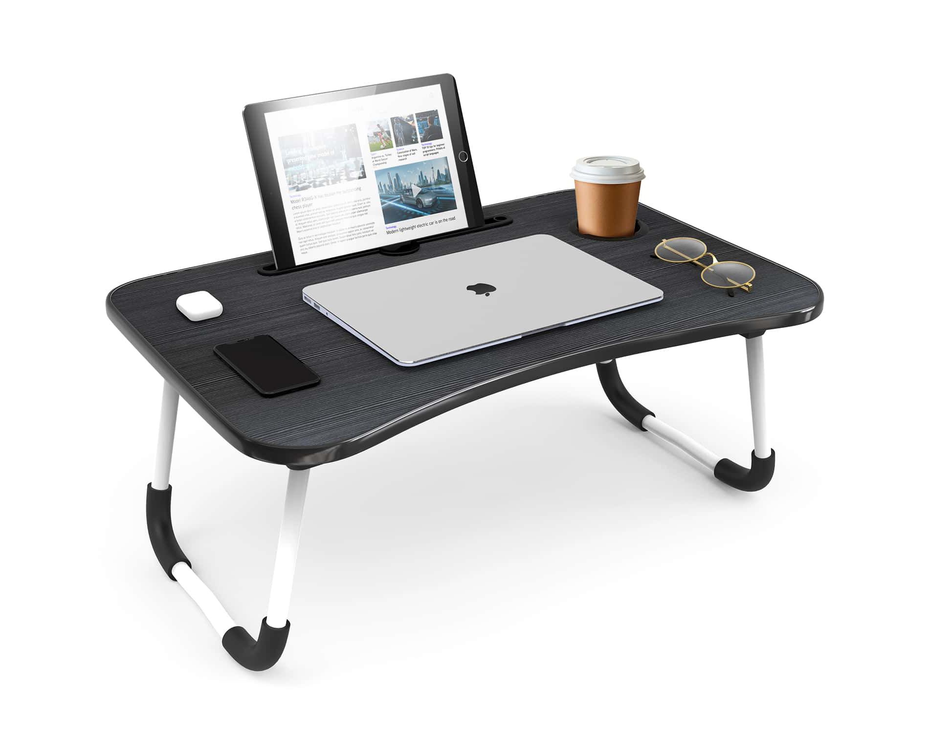Nestl Foldable Lap Desk, Portable and Lightweight Laptop Stand for Bed or Couch, Large Reading Desk