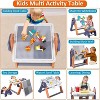 Nasitip Foldable Kids Easel with Building Block Table, Magnetic Whiteboard & Dry Erase Board, with Chair, 66 Blocks & Storage - 2 of 4
