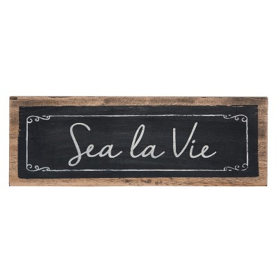 Beachcombers Sea La Vie Blue Sign Wall Coastal Plaque Sign Wall Hanging Decor Decoration For The Beach 17 x 6 Inches.