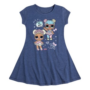 Girls' - LOL Surprise! - LOL Hi Bae! Fit & Flair Cap Sleeve Dress - 1 of 3