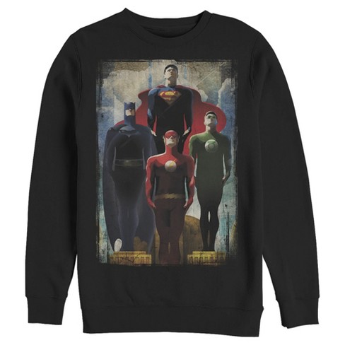 Men's Justice League Hero Artistic Poster Sweatshirt - image 1 of 3