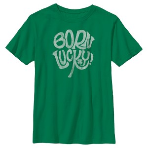 Boy's Lost Gods St. Patrick's Day Born Lucky! T-Shirt - 1 of 4