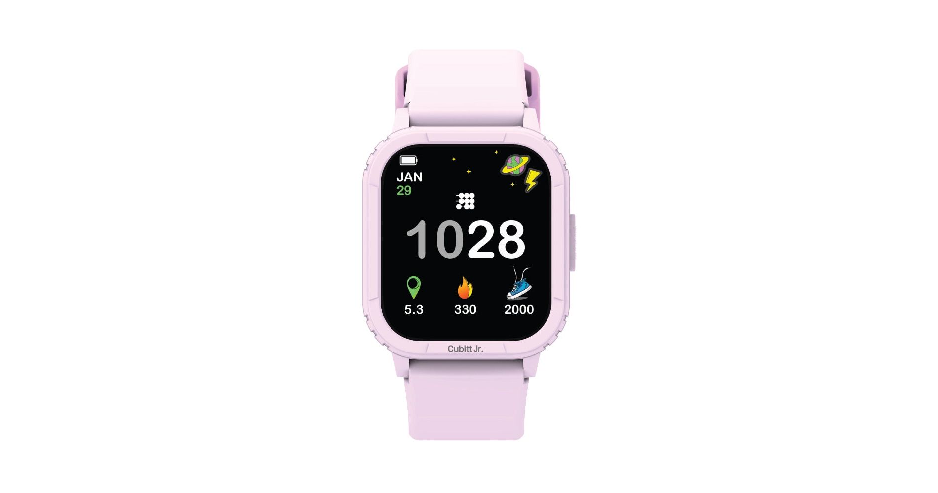 Cubitt Jr Smart Watch for Kids & Teens: Games, Step Counter, Sleep & Heart Rate Monitor, Activity Tracker, Good Habits Alarms, Purple