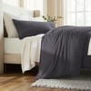 100% Cotton Linen Texture Vintage Wash Percale Duvet Cover Set by Blue Nile Mills - 2 of 4