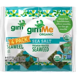 GimMe Organic Seaweed Sea Salt Snack - 4pk
