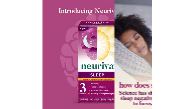 Neuriva Sleep Capsules with Melatonin and Ashwagandha - 30ct, 2 of 8, play video