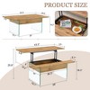 NicBex 43.3 Inch Rectangle Lift Top Coffee Table with 1 Hidden Storage Compartments for Living Room,Bedroom - 3 of 4