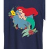 Women's - Disney Princess - Ariel And Flounder With Flowers Short Sleeve Graphic T-Shirt - 2 of 4