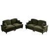 Classic 2-Piece Modular Chenille Sofa Set with 2-Seater + Loveseat, Flared Arms & Skirts - 4 of 4