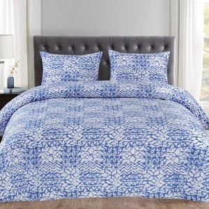 McKenzie KING 3 Piece Printed Duvet Cover Set with Pillow Shams by Sweet Home Collection® - 1 of 4