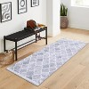 Machine Washable Area Rug with Rubber Backing - Boho Geometric Low Pile Rug, Foldable for Living Room, Bedroom, Guest Room - 3 of 4