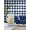 RoomMates Buffalo Plaid Peel & Stick Wallpaper Blue/White: Removable Vinyl, Self-Adhesive, Modern Classic Pattern - 2 of 3