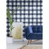 RoomMates Buffalo Plaid Peel & Stick Wallpaper Blue/White: Removable Vinyl, Self-Adhesive, Modern Classic Pattern - image 2 of 3