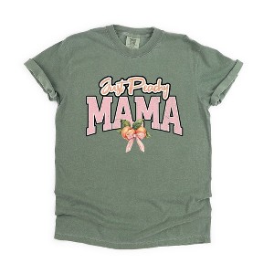 Simply Sage Market Women's Coquette Just Peachy Mama Short Sleeve Garment Dyed Tee - 1 of 2