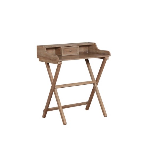 Coy Folding Desk Natural Wood Linon Target