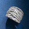 Ross-Simons 2.00 ct. t.w. Round and Baguette Diamond Highway Ring in Sterling Silver - 4 of 4