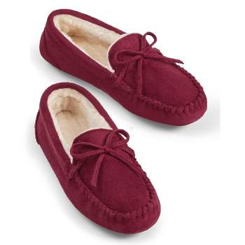 Collections Etc Women's Faux Suede Moccasins