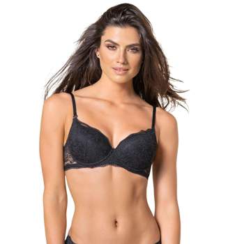  XWSM Big Chest Push Up Bra Women's Daily Everyday Bra Underwire  Bralette Brassiere Thin Soft Cup Lingerie 34A-50F (Color : Black, Size :  34/75B) : Sports & Outdoors