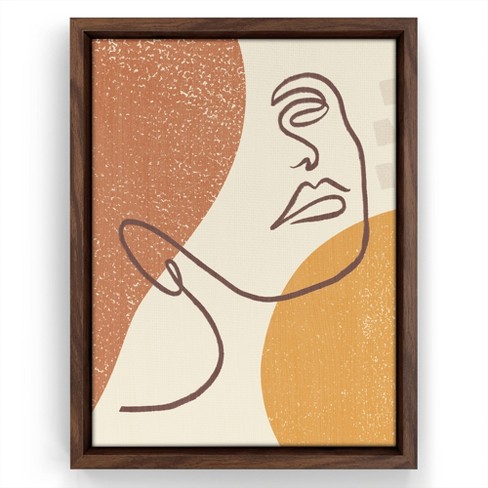 Americanflat - 16x24 Floating Canvas Walnut - Through The Window IV by Wild Apple