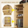 Halitaa Shoe Storage Cabinet with Adjustable Plates Natural doors - 2 of 4