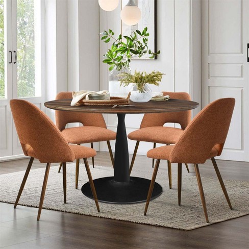 Round mid century dining table 2024 set