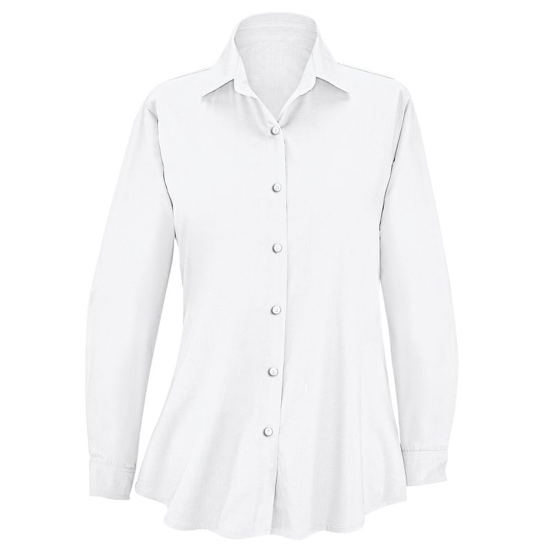 Collections Etc No-iron Tunic Length Shirt, 1 of 6