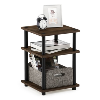 Columbia Walnut & Black Easy-Assembly Multipurpose Shelf