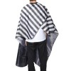 Unique Bargains Fashion Hair Cutting Cape with Brush 67.72"x57.09" Black White 1 Set - 2 of 4
