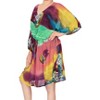 LA LEELA Women's House Daily Routine Evening Wear Vacation Casual Dailywear Holiday Plus Size Flowysuit Cover Ups 2X-3X Multicolored, Abstract - 2 of 3
