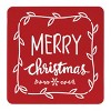 Metal Christmas Wall Plaque Iron 16 Inch Square Red Set of 2 by Melrose - 2 of 3