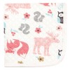 Hudson Baby Infant Girl Quilted Cotton Washcloths, Girl Forest, One Size - 2 of 4
