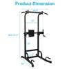 NAYSAYE Exercise Trainer Power Tower with Pull Up Bar and Dip Station for Home Gym, Black, 44.88"*47.24"*90.55" - 3 of 4