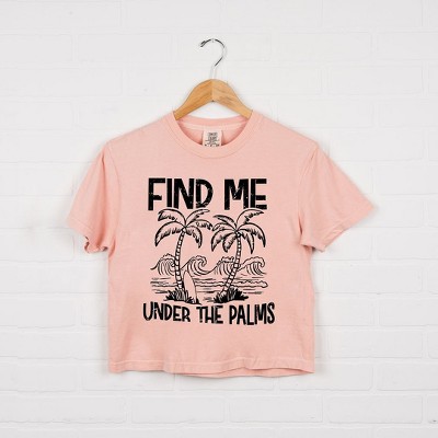 Simply Sage Market Women's Find Me Under The Palms Relaxed Fit Cropped Tee