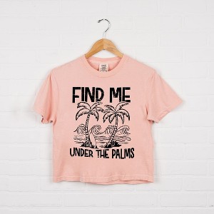 Simply Sage Market Women's Find Me Under The Palms Relaxed Fit Cropped Tee - 1 of 2
