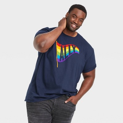 Pride Gender Inclusive Adult 'Ally' Short Sleeve T-Shirt - Navy