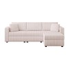 106.3" Acrylic Rabbit Plush L-Shaped Sectional Sofa, Hydraulic Ottoman, Storage - 4 of 4
