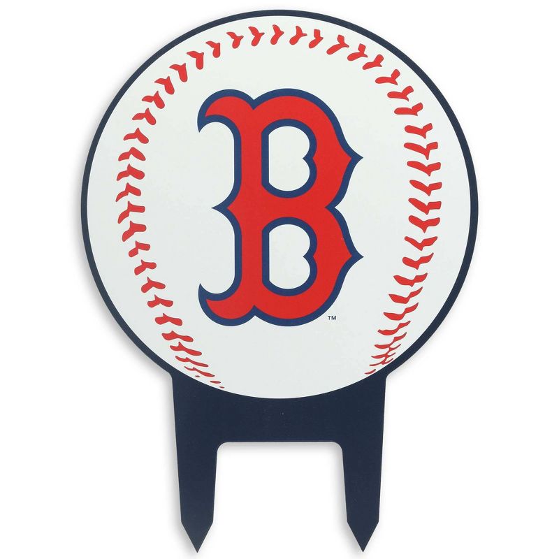 MLB Boston Red Sox Baseball Metal Yard Stake, 1 of 5