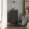 Whizmax 4 Drawer File Cabinet, Fabric Vertical File Cabinet with Wheels, Under Desk Storage Cabinet for Home Office, Black - 2 of 4