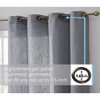 HLC.ME Abbey Faux Linen Textured Semi Sheer Privacy Light Filtering Window Grommet Thick Curtain Panels, Set of 2 - 2 of 4