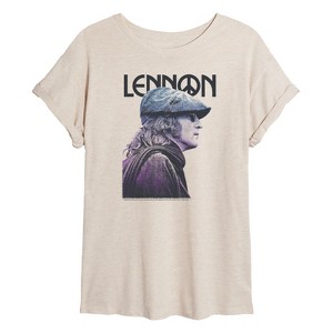 Women's - John Lennon - Lennon Peace Oversized Graphic T-Shirt - 1 of 4